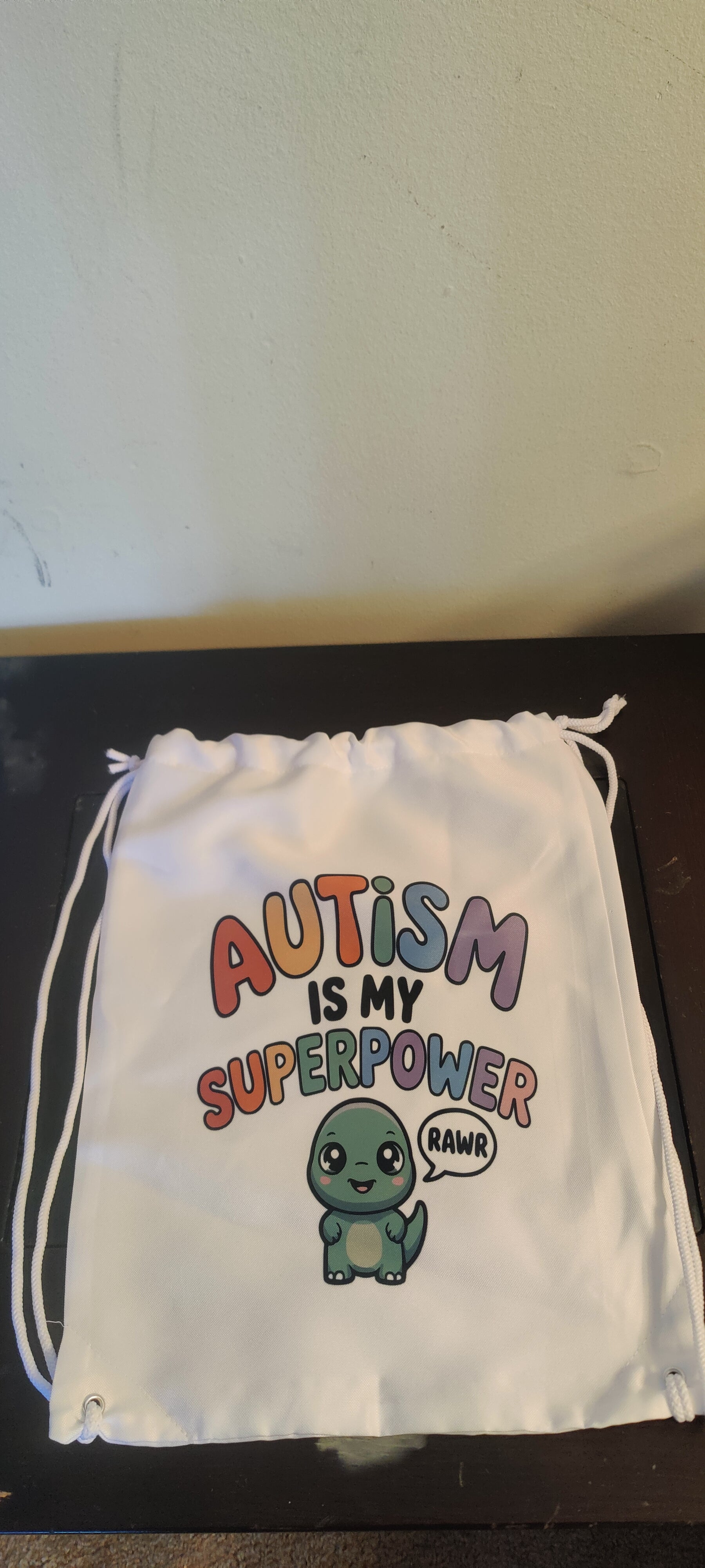 Durable drawstring bag "Autism is my superpower"