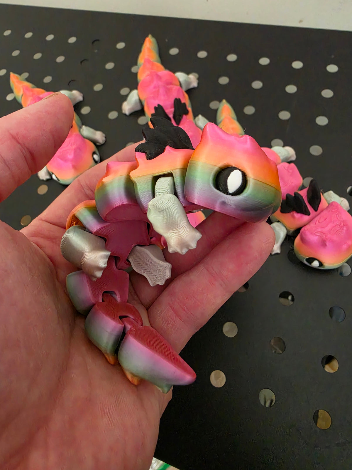 Alternate view of the flexible Dramander salamander-dragon figurine printed by Altruistic Silver.