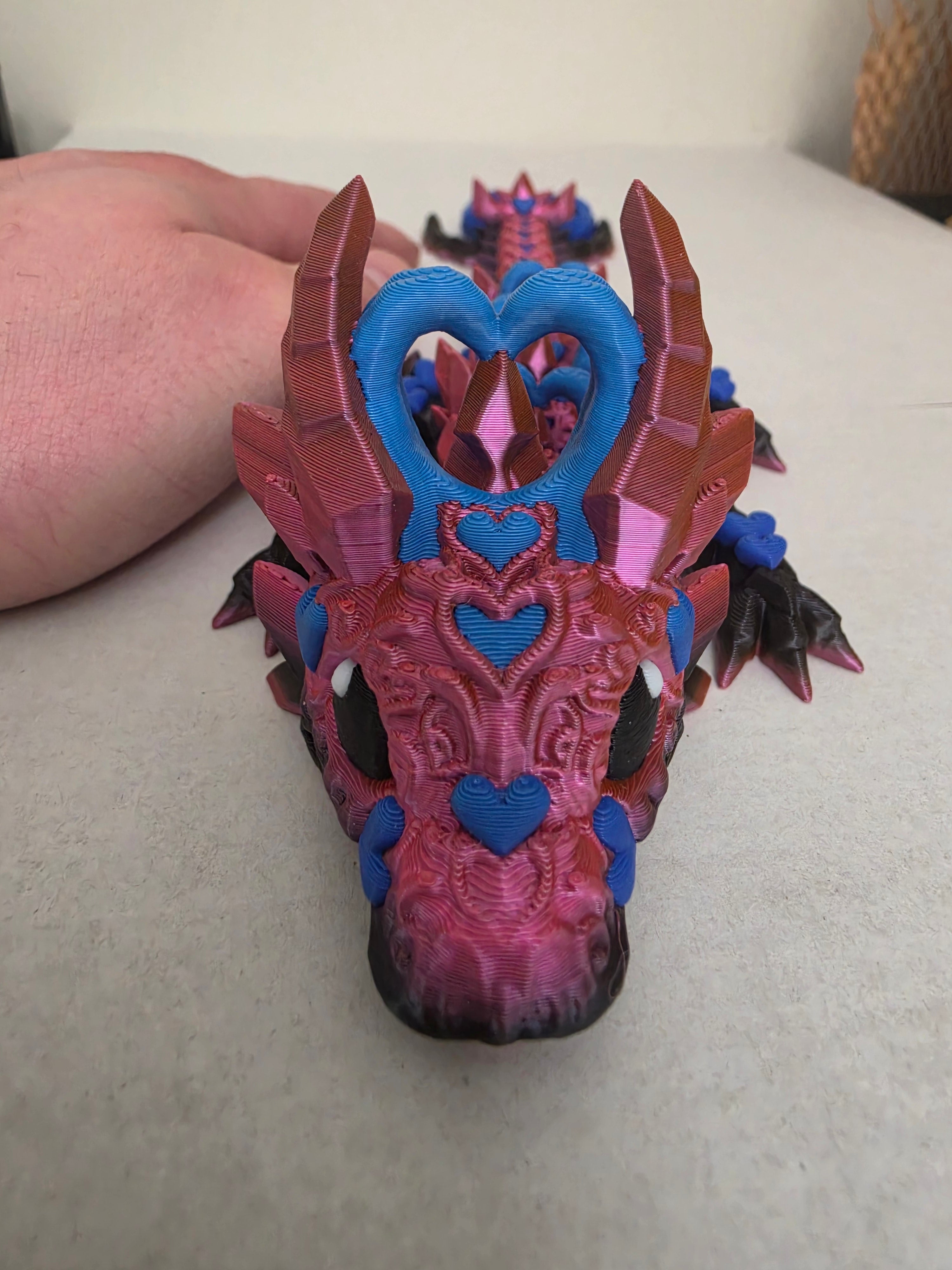 BABY DARK HEART DRAGON small size 3d printed figurine