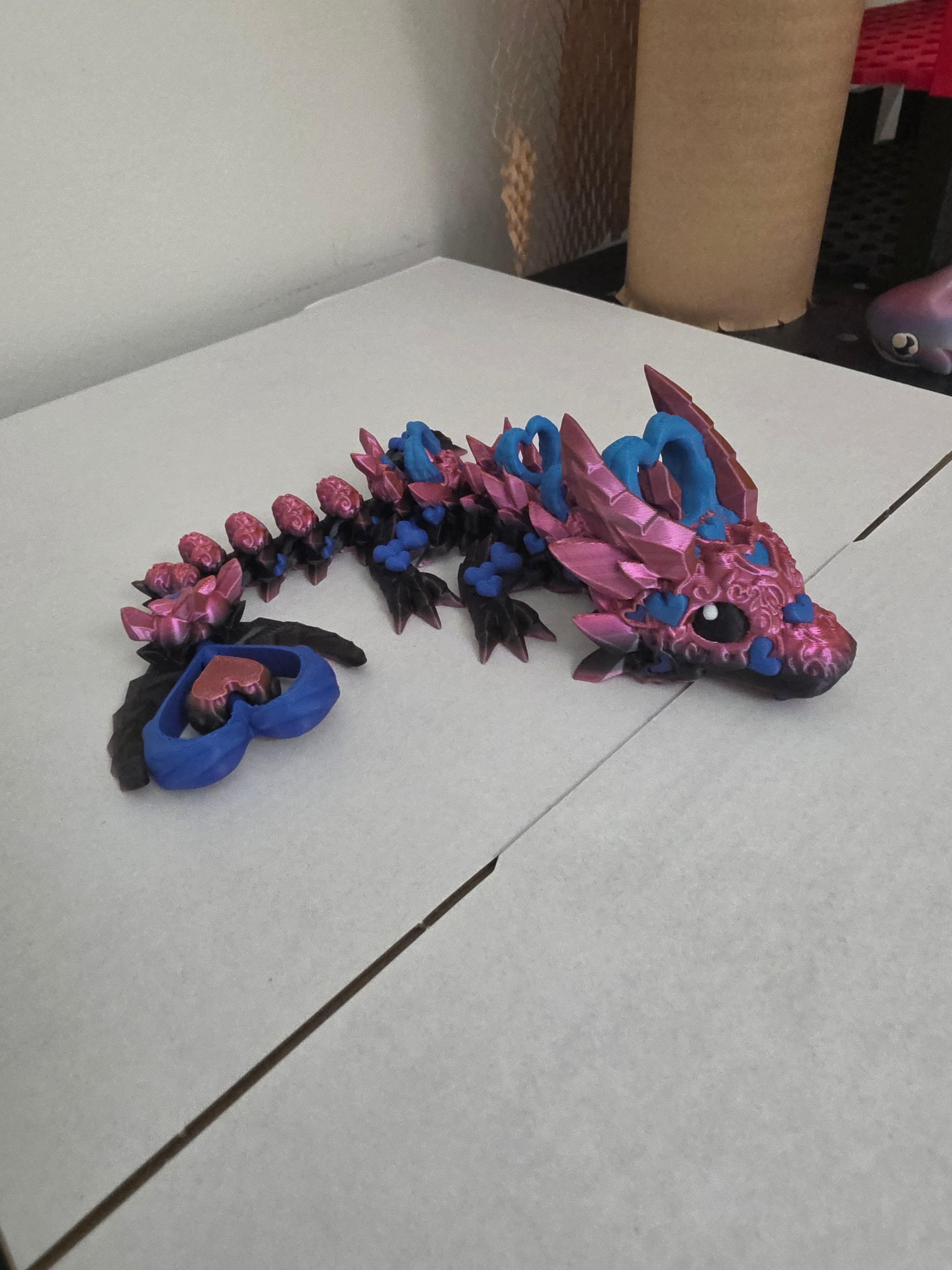 BABY DARK HEART DRAGON small size 3d printed figurine