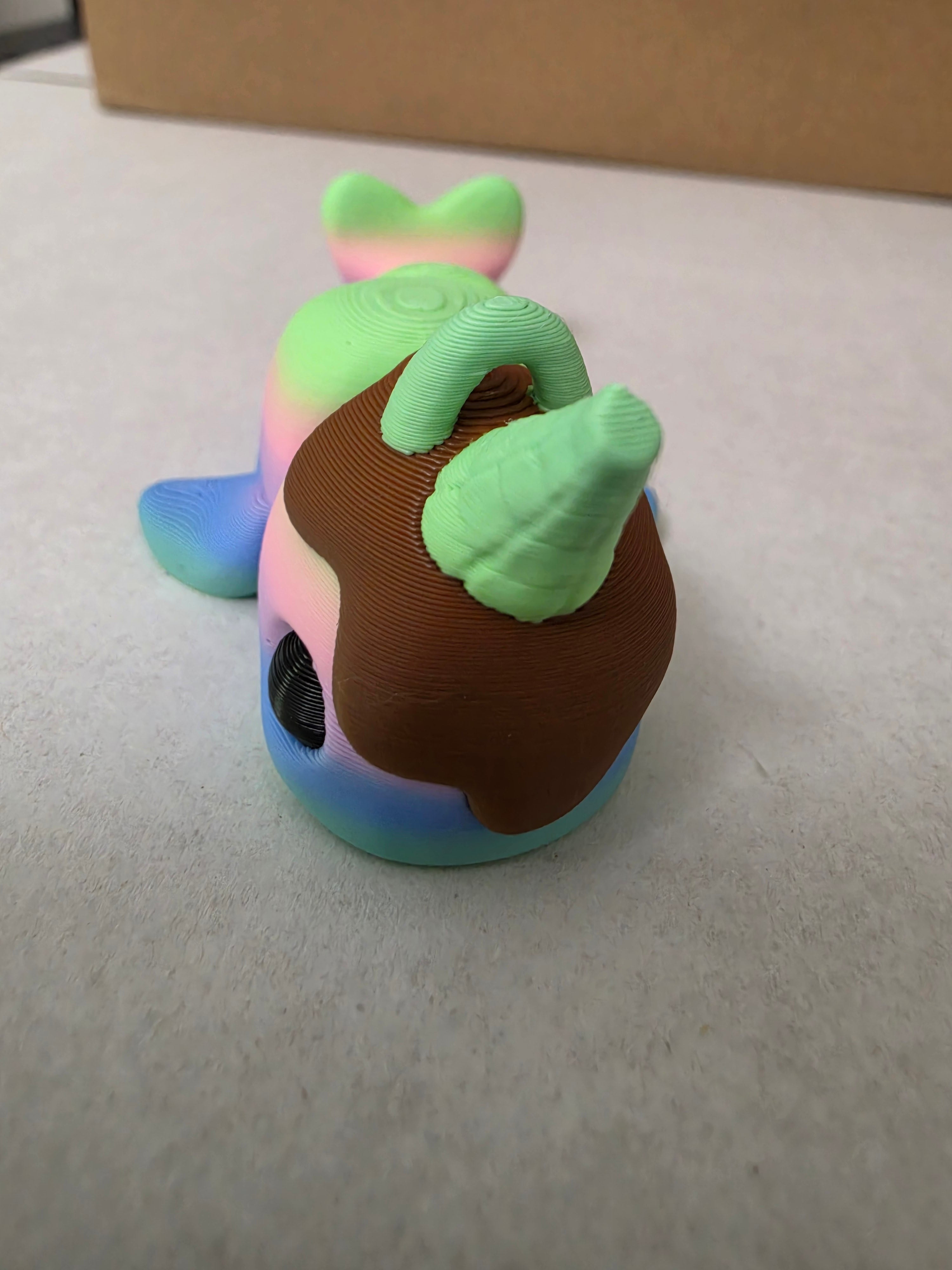 ICE CREAM NARWHAL (keychain) 3D PRINT FIGURINE