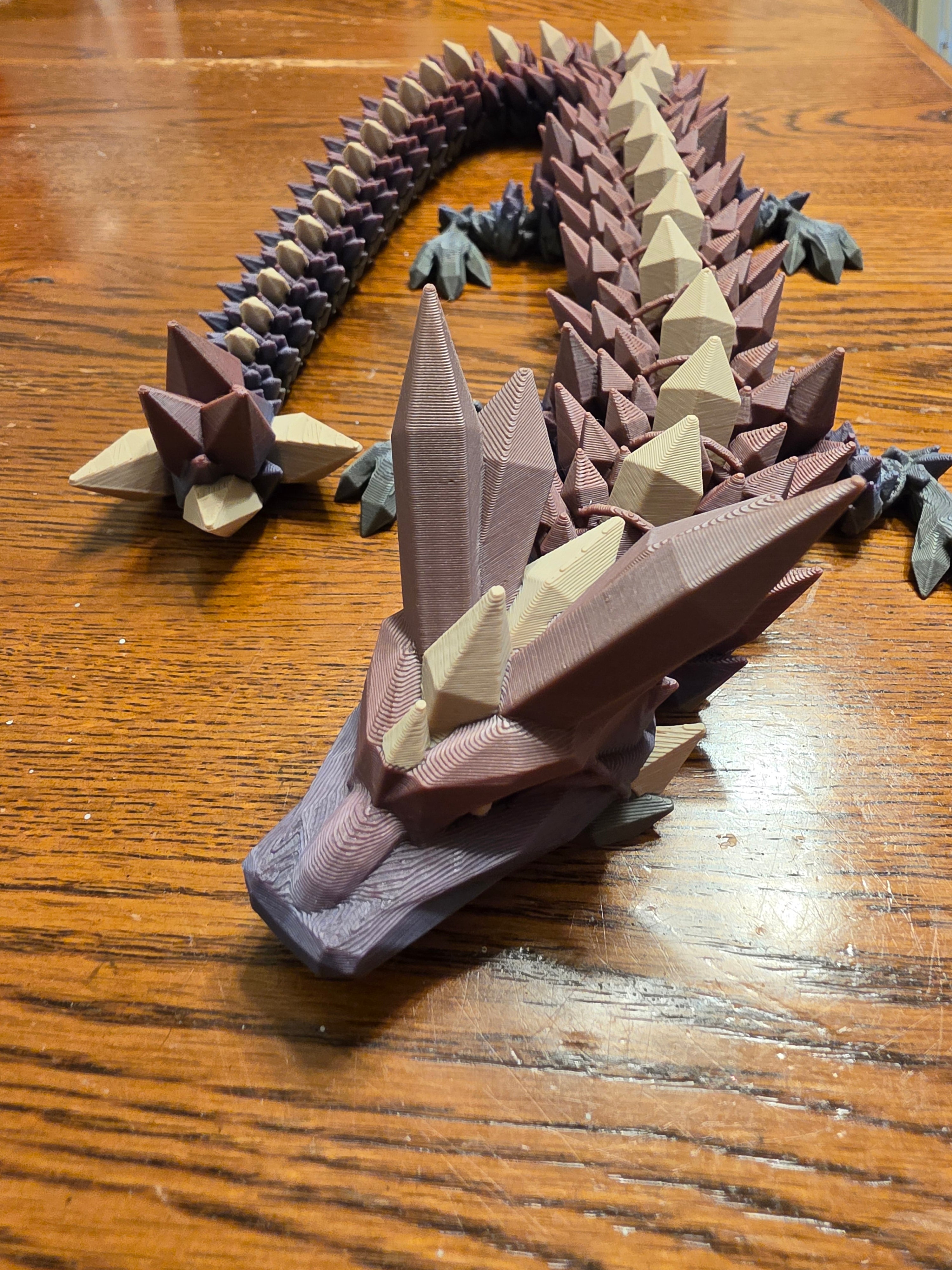 CRYSTAL DRAGON MULTI COLOR 3d printed figurine