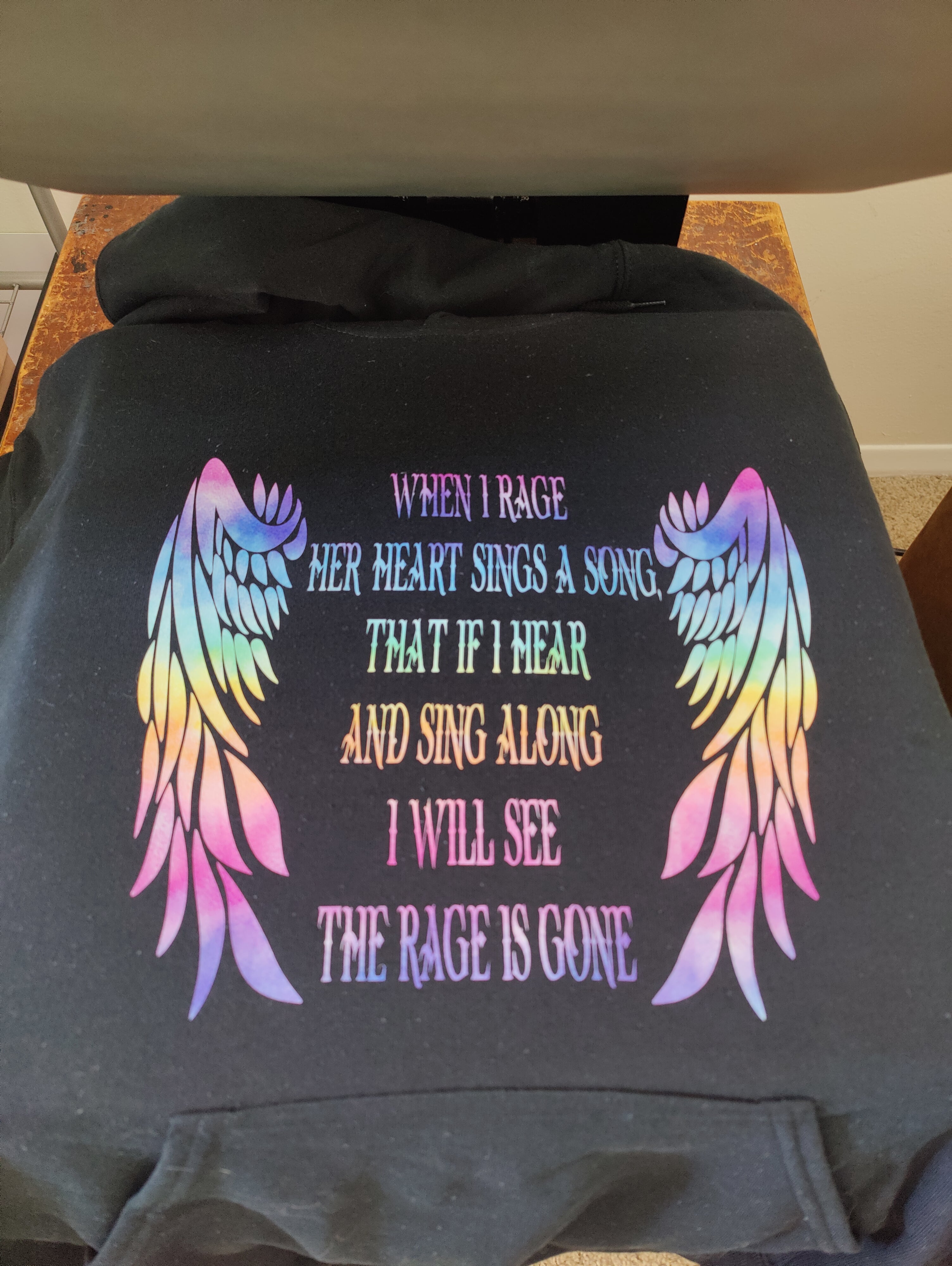 Rage poem hoodie