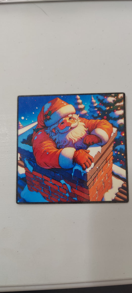 Santa chimney sticker