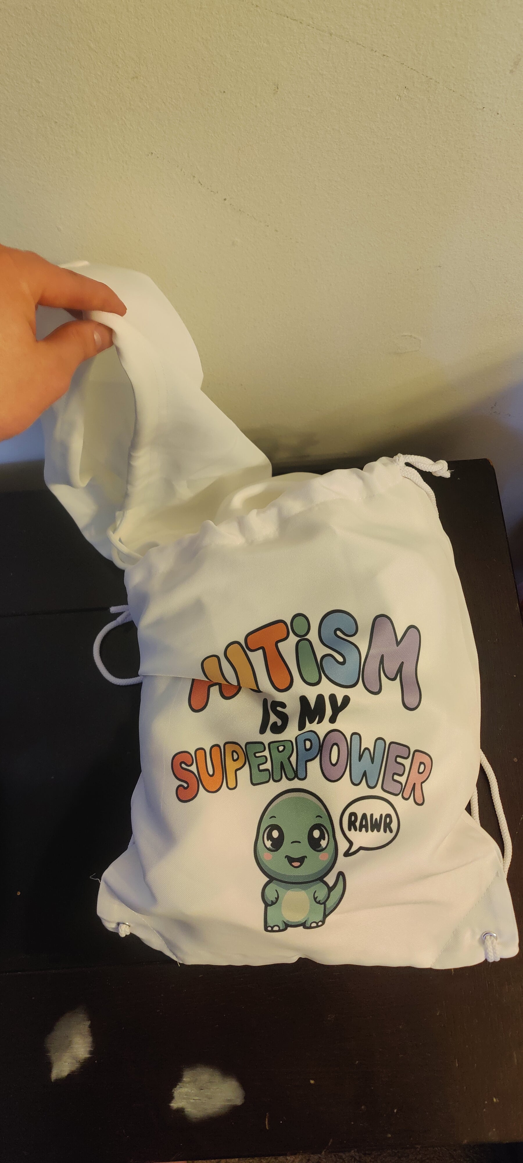 Durable drawstring bag "Autism is my superpower"