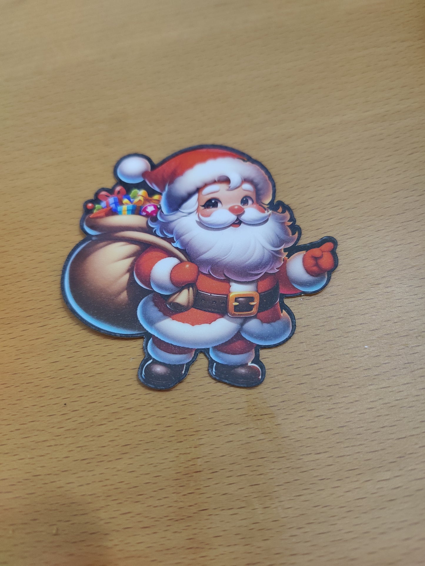 Santa with his bag of toys sticker