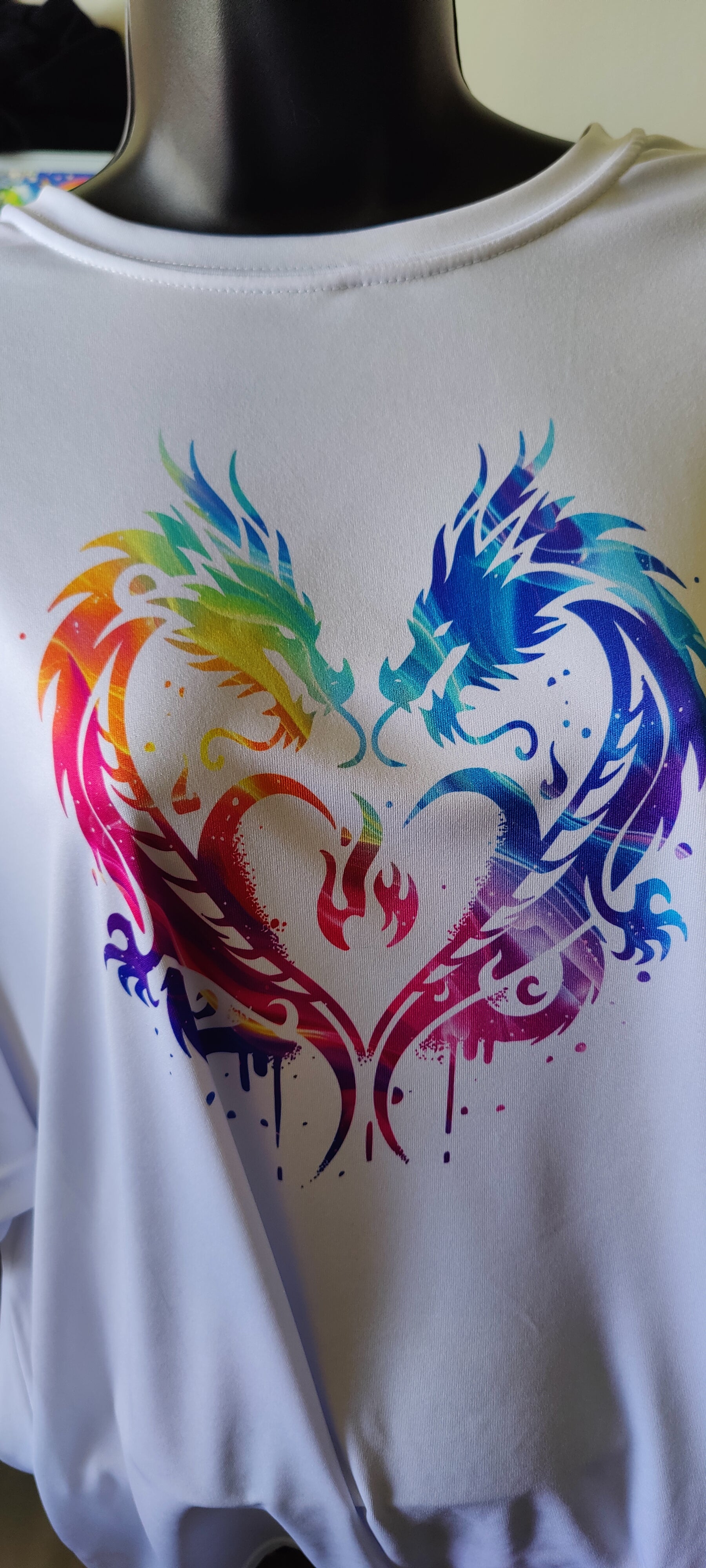 dragon heart spray paint version performance tee