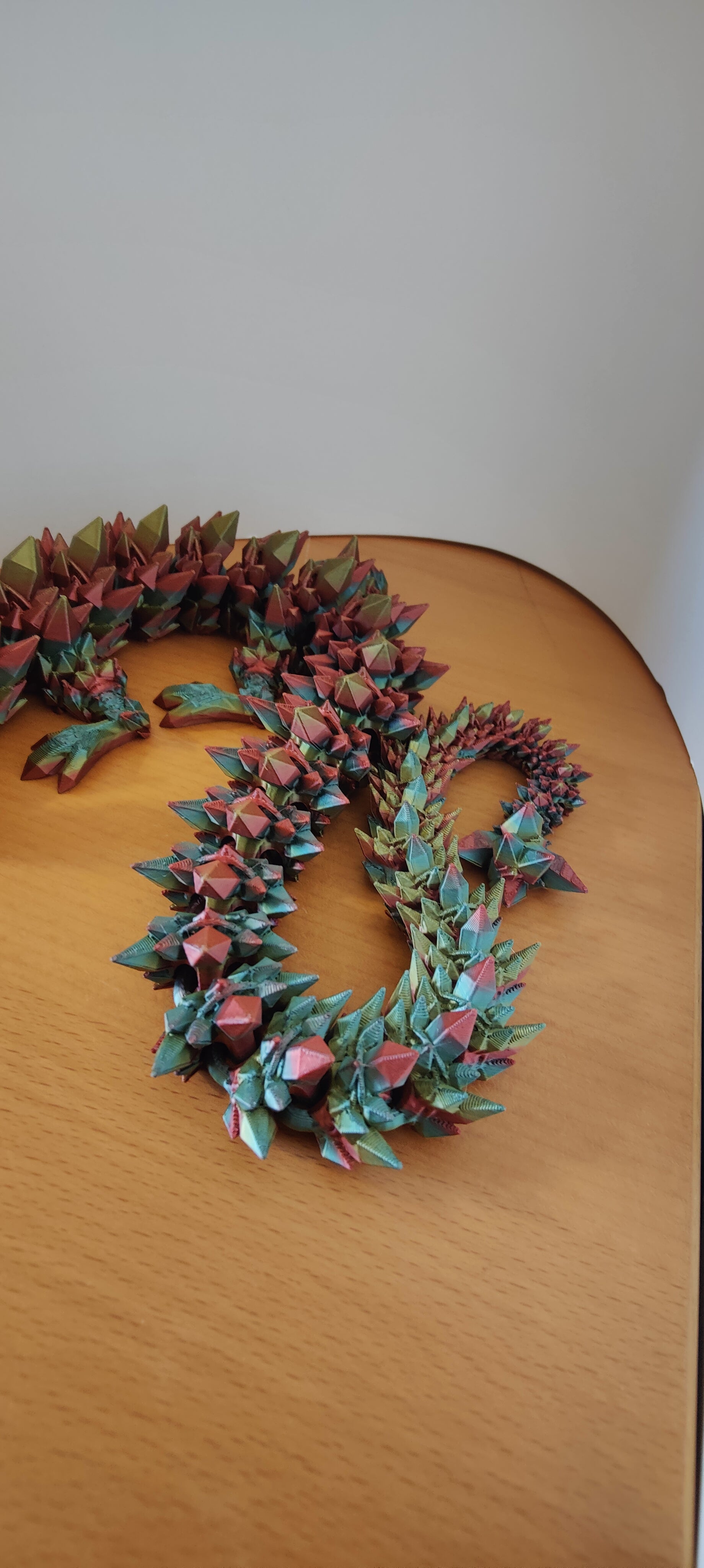 3D Printed Crystal Dragon – Poseable Figurine With Vibrant Filament Colors