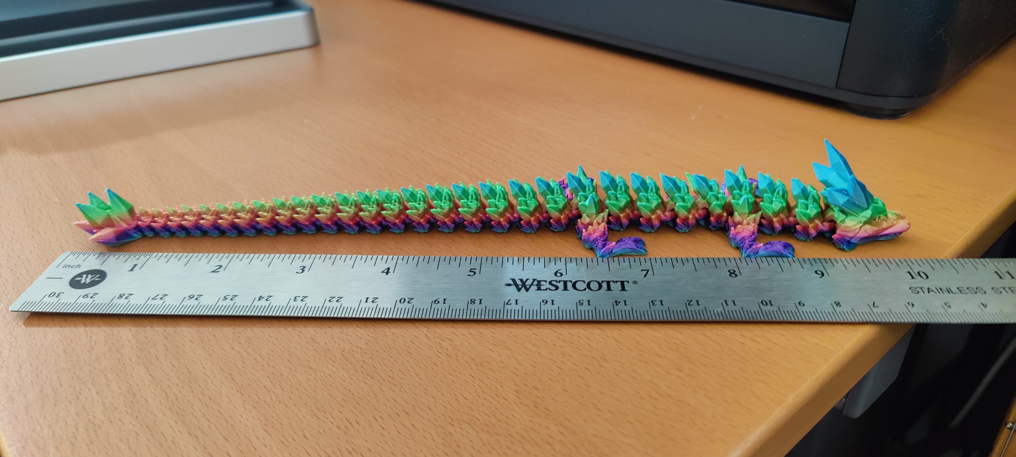 Tiny 3D Printed Crystal Dragon – Poseable Figurine With Vibrant Filament Colors